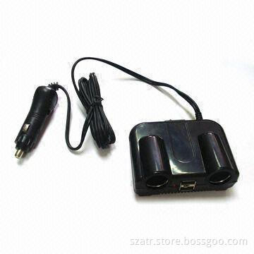 Twin Socket with Two USB Ports and Extension Cord